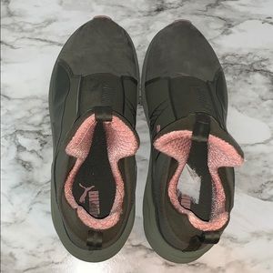 puma fierce army green sneakers